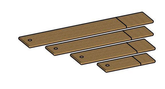 Planche à découper rectangulaire allongée